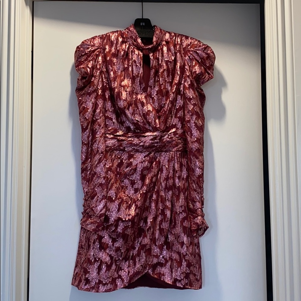 Jonathan simkhai metallic vine wrap dress